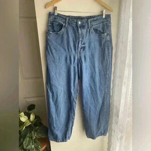 Wild Fable Highest Rise Straight Jeans Size 14 Medium Blue Wash High Waisted 90s
